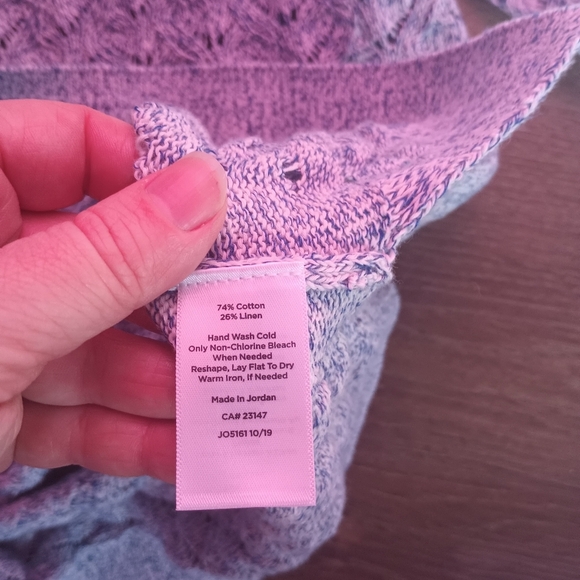 Talbot's ladies blue/white Knit Crew Neck Sweater (Size XS) - Picture 9 of 9